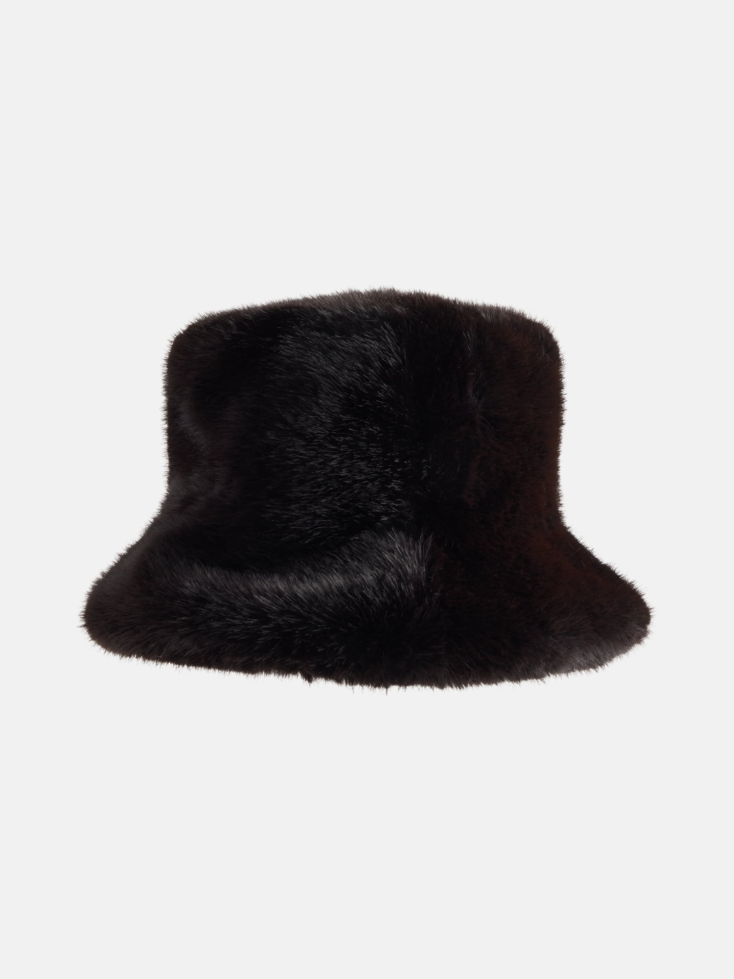 Madden NYC Women's Faux Fur Bucket Hat, Black