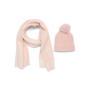 Madden NYC Women's Beanie Hat and Scarf Gift Set, 2-Piece, Blush