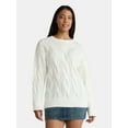 thumbnail image 1 of Madden NYC Women's Cable Knit Sweater, Midweight, Sizes XXS-XXL, 1 of 5