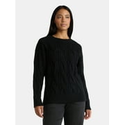 MADDEN NYC Women's Cable Knit Sweater, Midweight, Sizes XXS-XXL