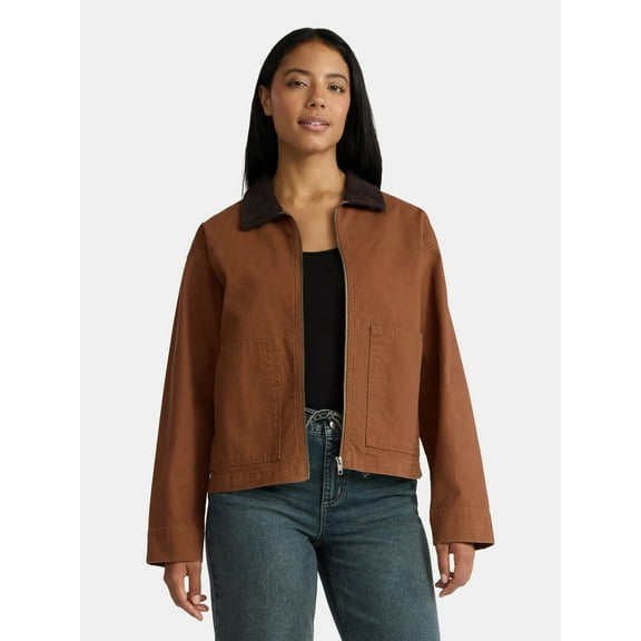 Madden NYC Women's Cotton Canvas Utility Jacket, Sizes XXS-XXL