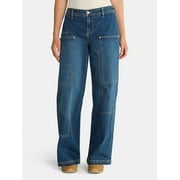 MADDEN NYC Women's Cargo Jeans, 32" Inseam, Sizes XXS-XXL