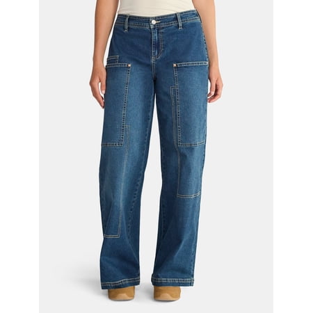 Madden NYC Women's Cargo Jeans, 32" Inseam, Sizes XXS-XXL