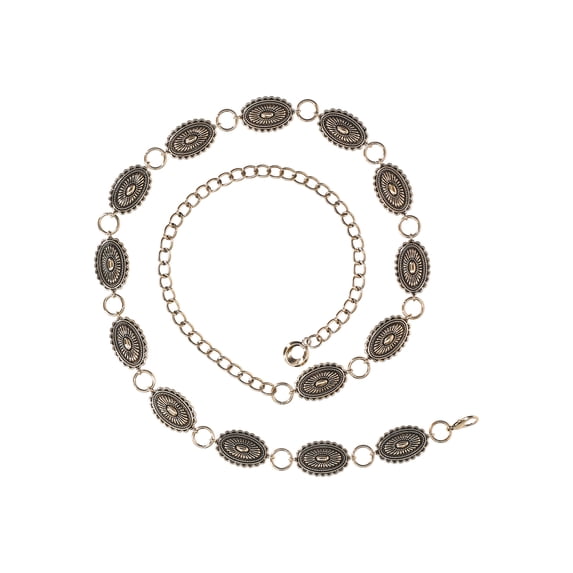 Madden NYC Women's Chain Belt, Gold, Sizes S/M-2X/3X