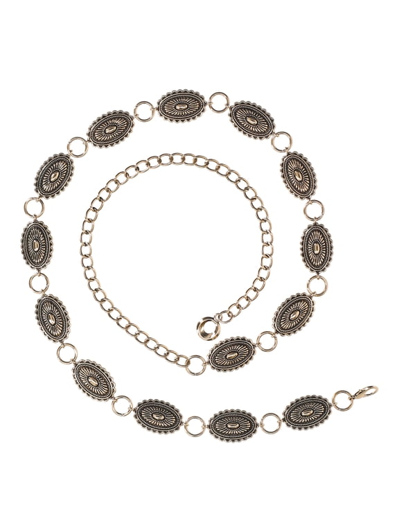 Women's Chain Belt, Gold, Sizes S/M-2X/3X