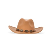 Women's Cowgirl Hat with Belt Accent, Tan