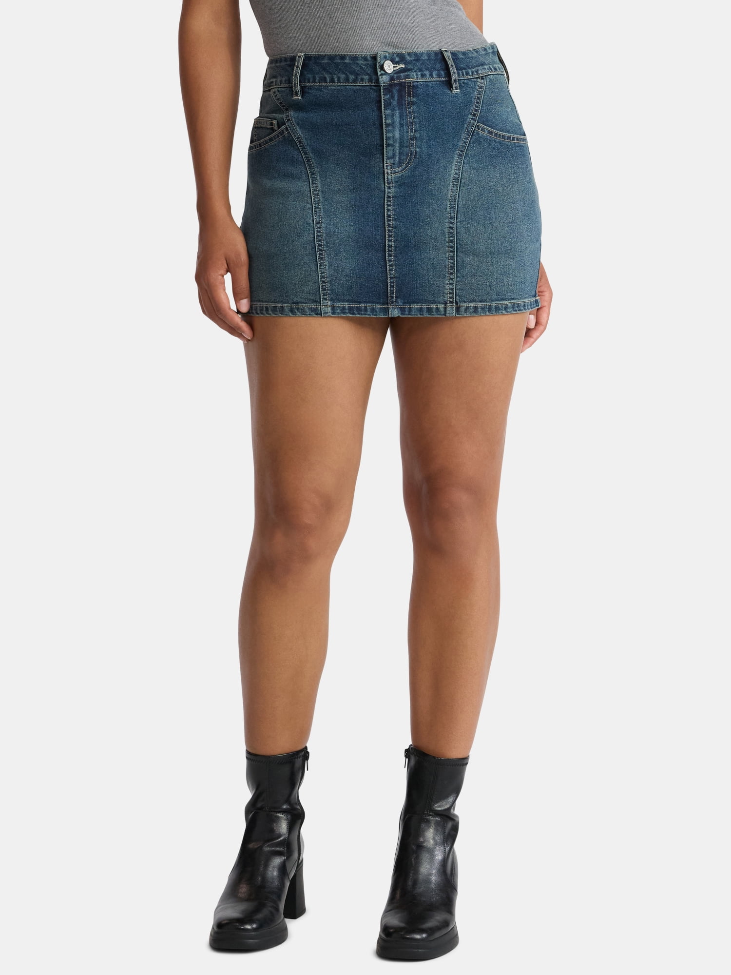 Madden NYC Women's Denim Mini Skirt, Sizes XXS-XXL