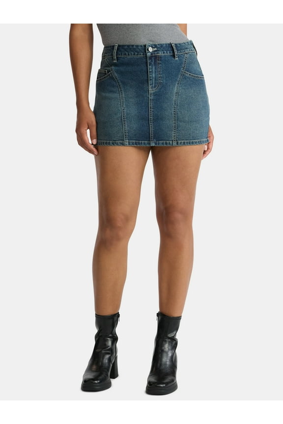 Women's Denim Mini Skirt, Sizes XXS-XXL