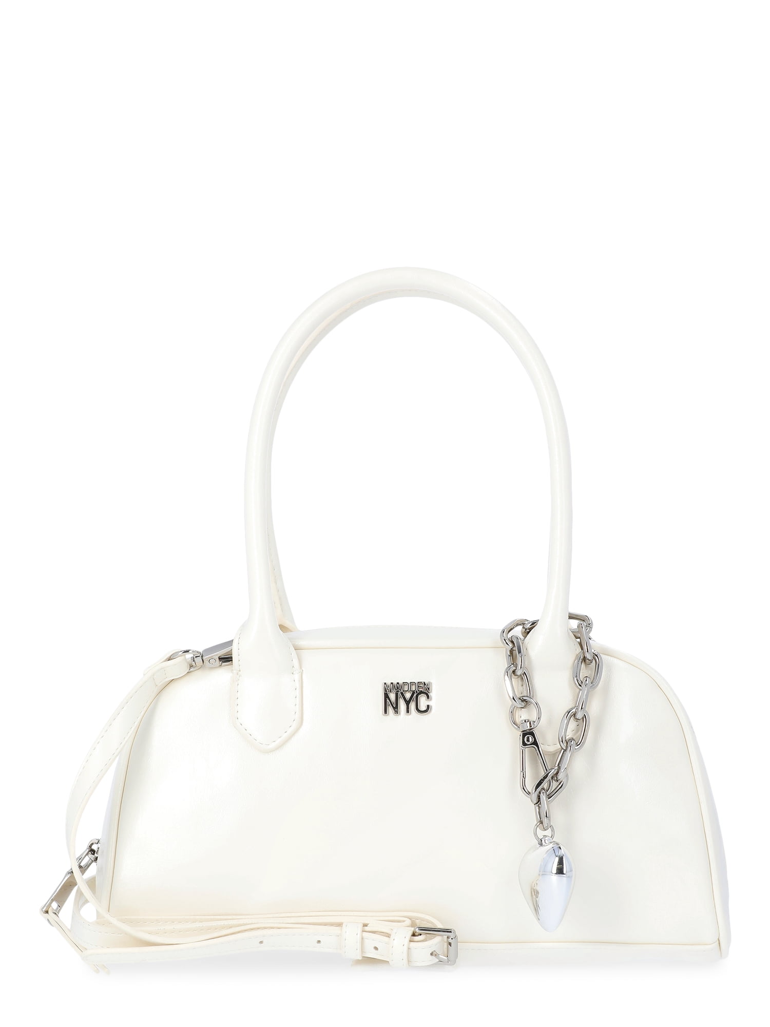 Madden NYC Women's East West Bowler Bag, White