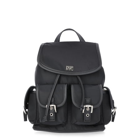 Madden NYC Women's Flap Pocket Flap Backpack, Black