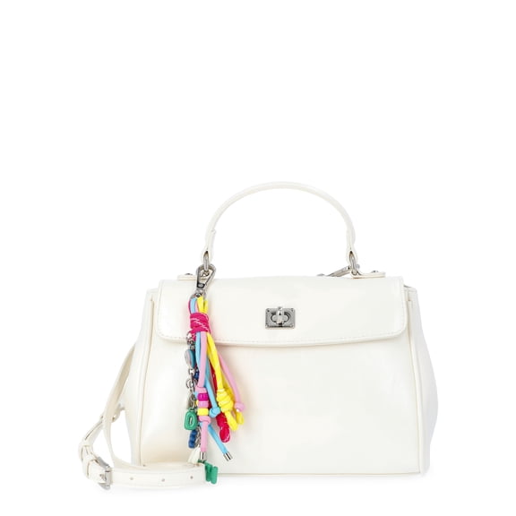 Madden NYC Women's Flap Top Handle Bag, White