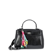 Women's Flap Top Handle Bag, Black