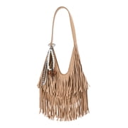 Women's Fringe Hobo Bag, Khaki deal from Walmart