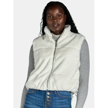 Madden NYC Women’s Faux Fur Vest, Midweight, Sizes XXS-XXL