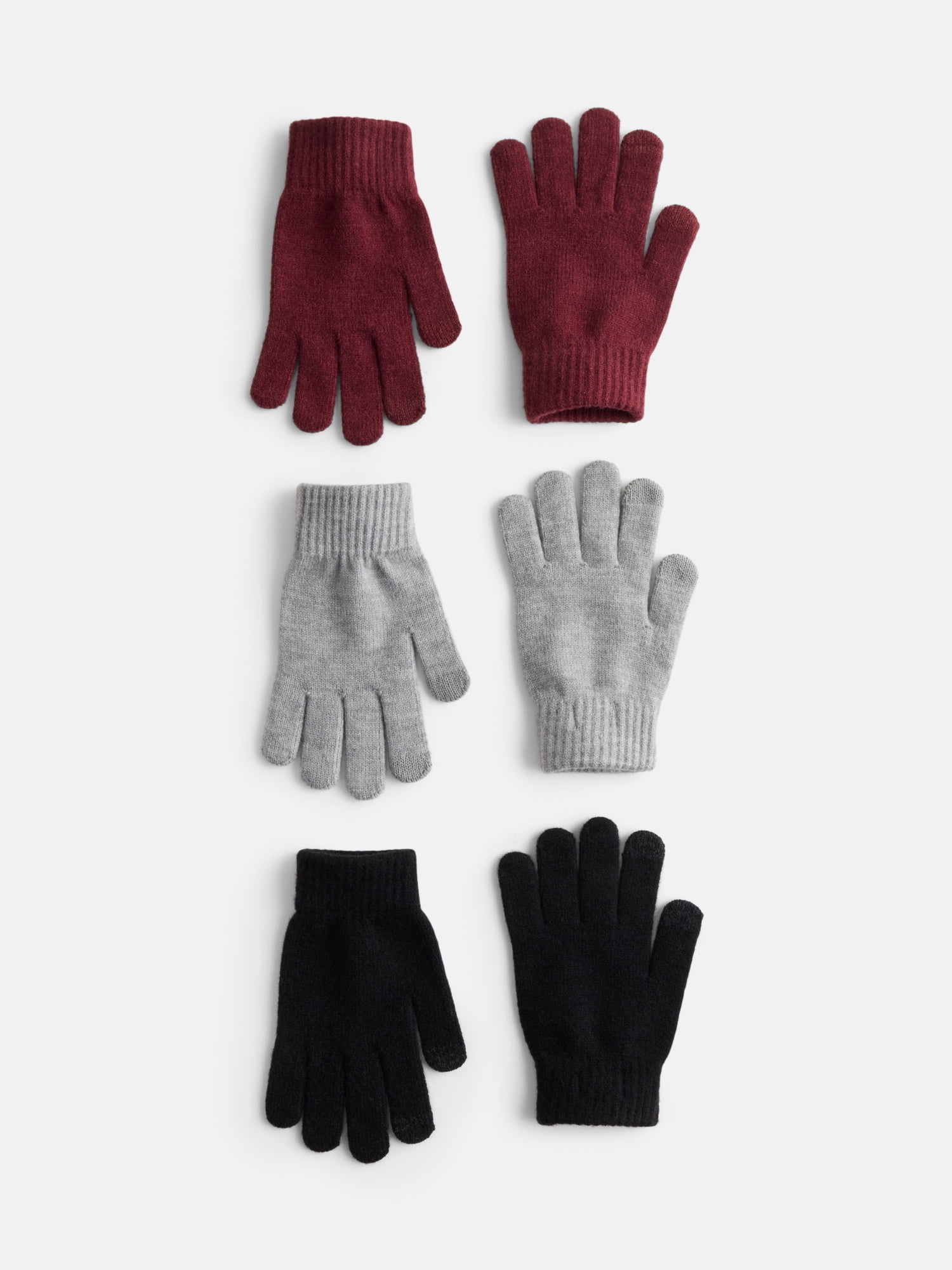 MNYC Women's Glove Set Gray Multi