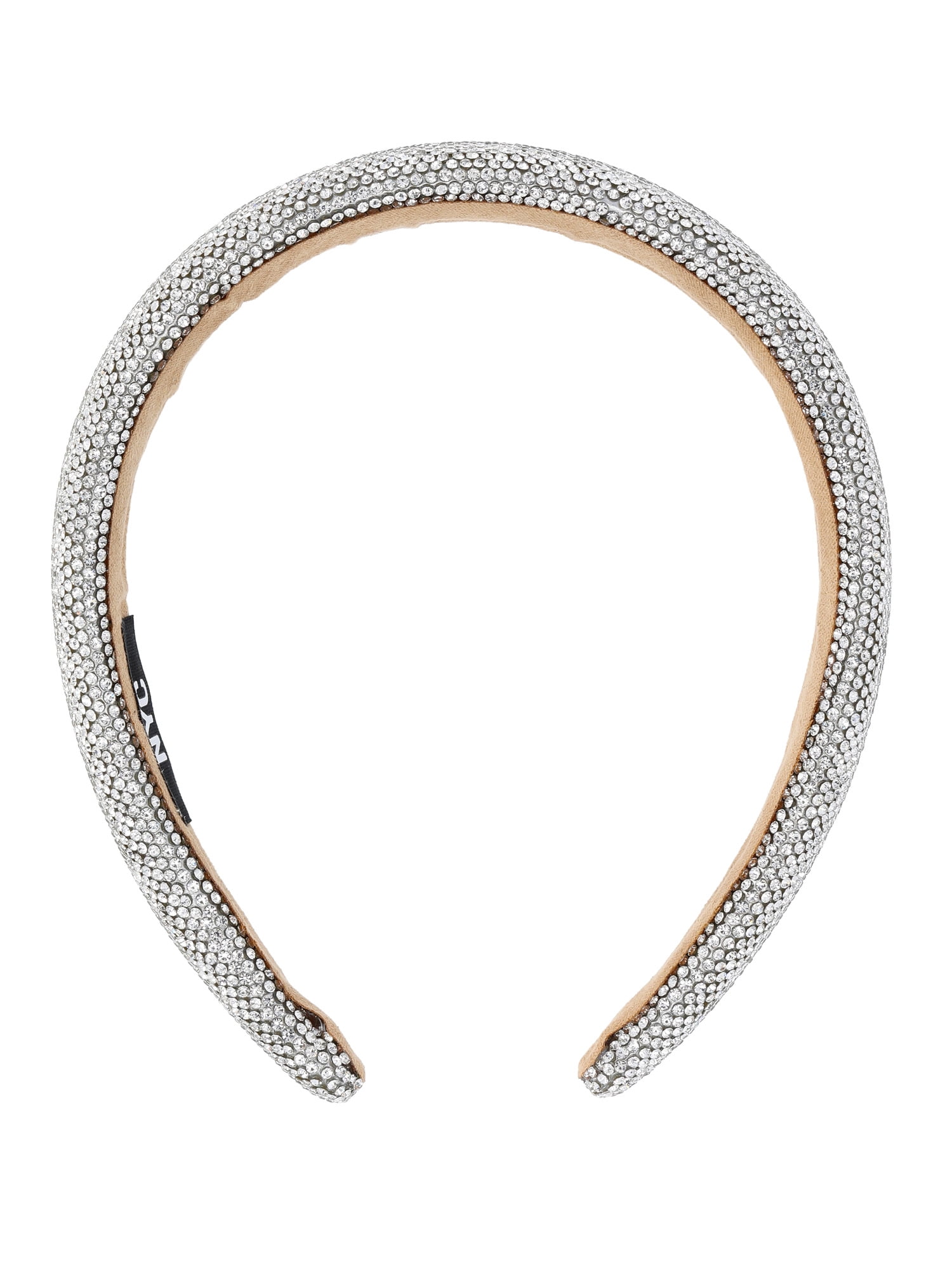 Madden NYC Women's Rhinestone Encrusted Silver Headband