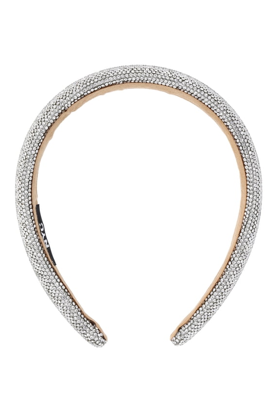 Women's Rhinestone Encrusted Silver Headband