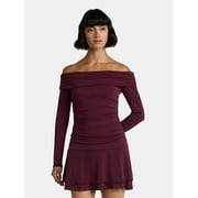 MADDEN NYC Women’s Drop Waist Dress with Long Sleeves, Sizes XXS-XXL