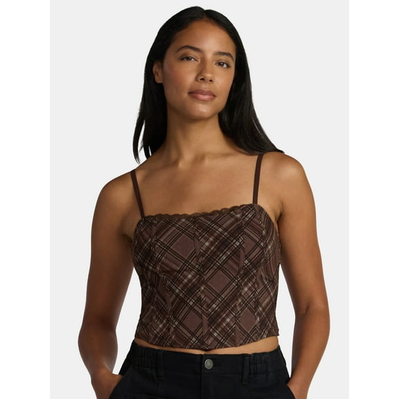 Madden NYC Women’s Plaid Corset, Sizes XXS-2XL