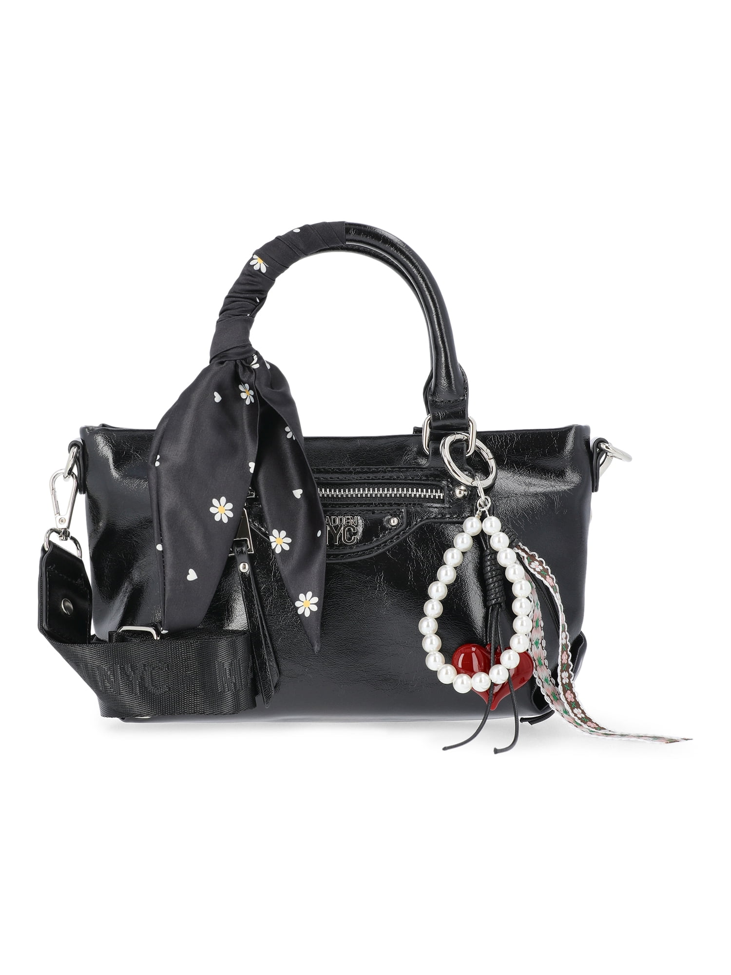 Women's Small Top Handle Satchel, Black