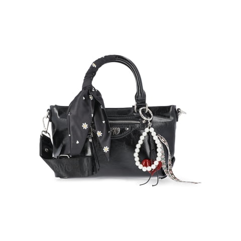 Women's Small Top Handle Satchel, Black