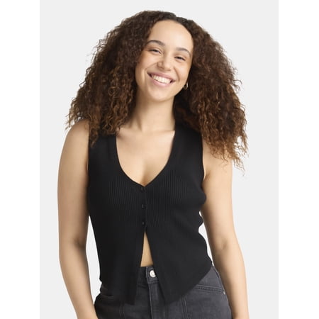 Madden NYC Women’s Sleeveless Knit Vest Top, Sizes XXS-2XL