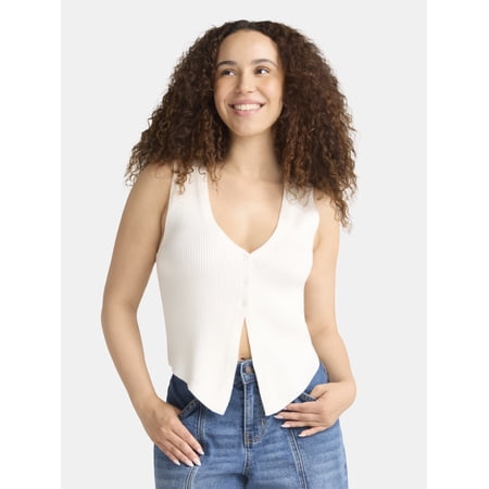 Madden NYC Women’s Sleeveless Knit Vest Top, Sizes XXS-2XL