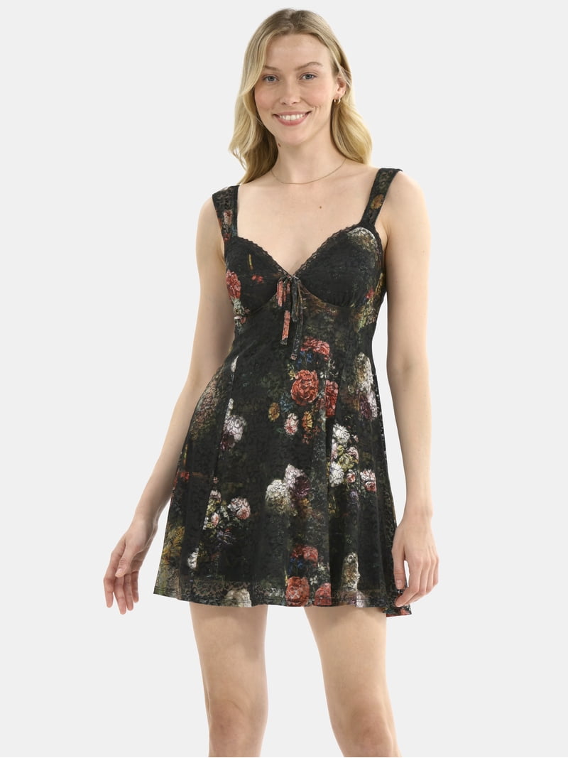 Madden NYC Women's Sleeveless Skater Dress with Lace Trim, Sizes XXS-XXL - Walmart.com Madden NYC Women's Sleeveless Skater Dress with Lace Trim, Sizes XXS-XXL - Walmart.com