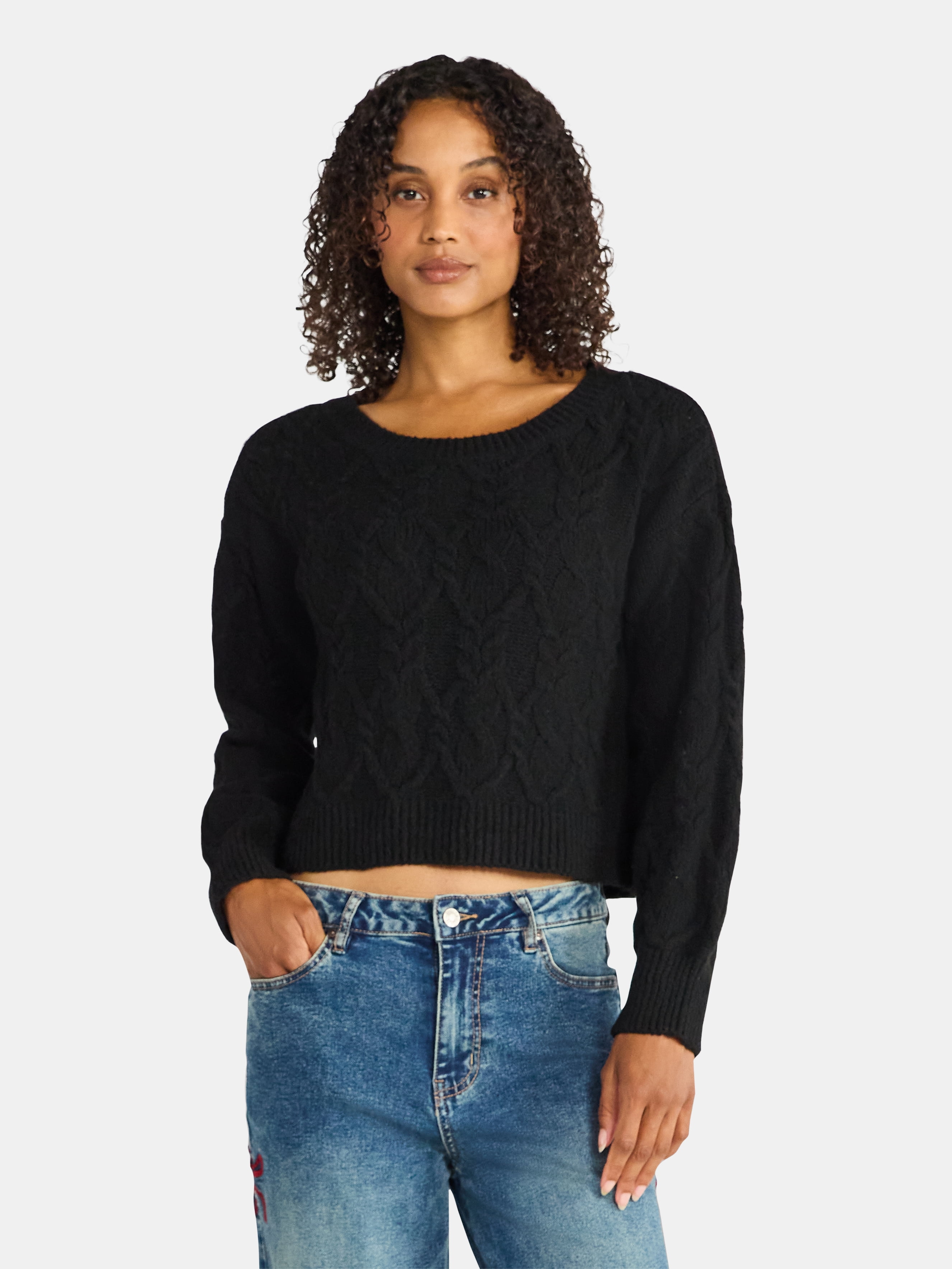 Madden NYC Women's Slouchy Sweater, Midweight, Sizes XXS-XXL