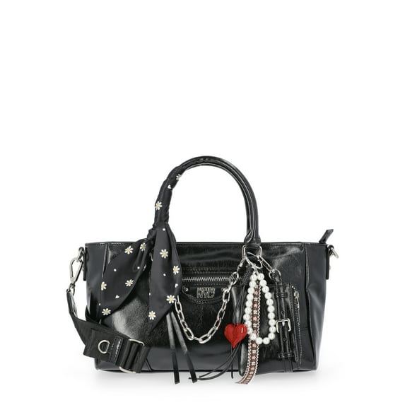 Madden NYC Women's Slouchy Top Handle Satchel, Black