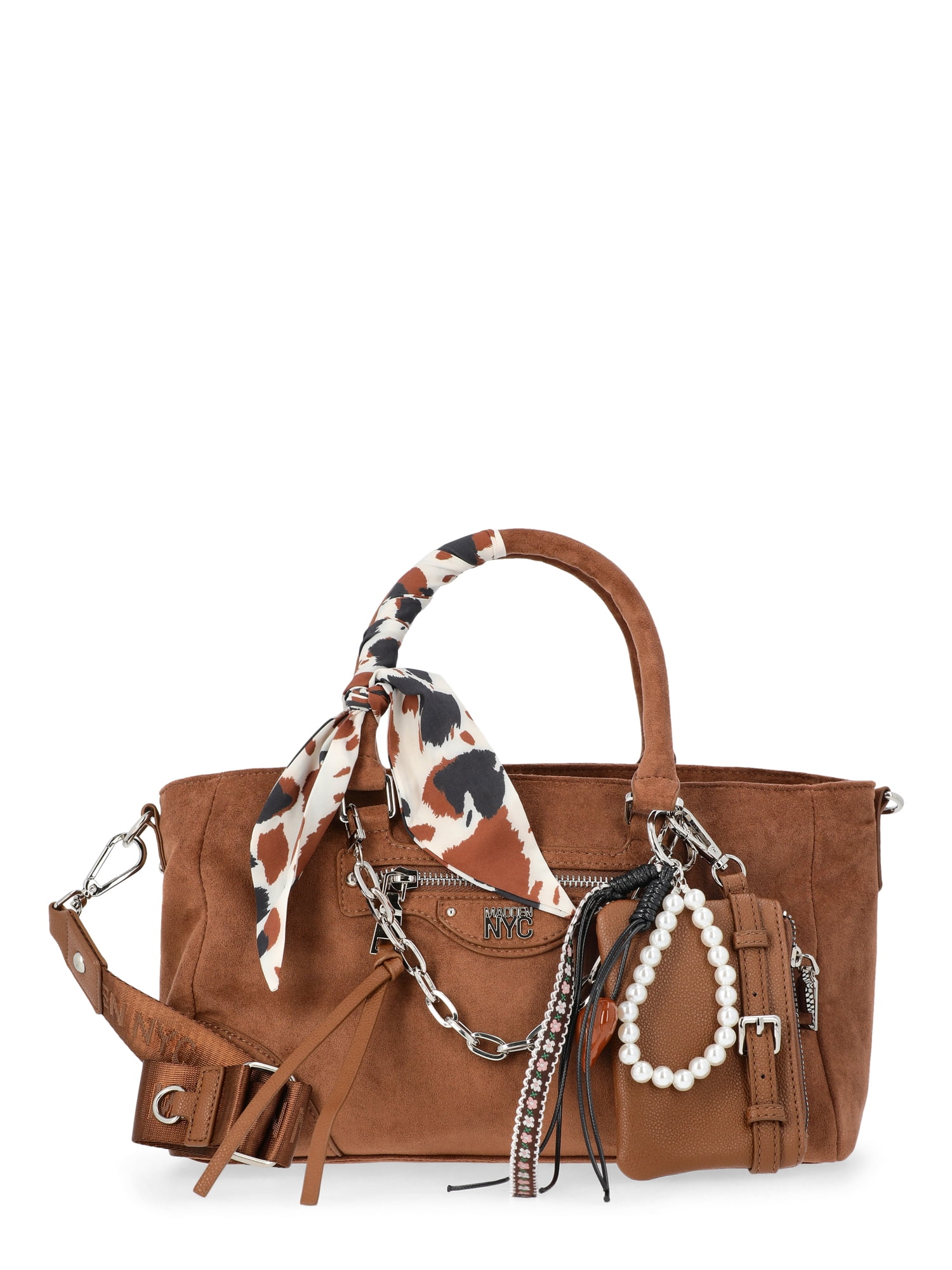 Madden NYC Women's Slouchy Top Handle Satchel, Cognac - Walmart.com