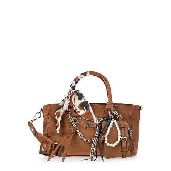 Madden NYC Women's Slouchy Top Handle Satchel, Cognac