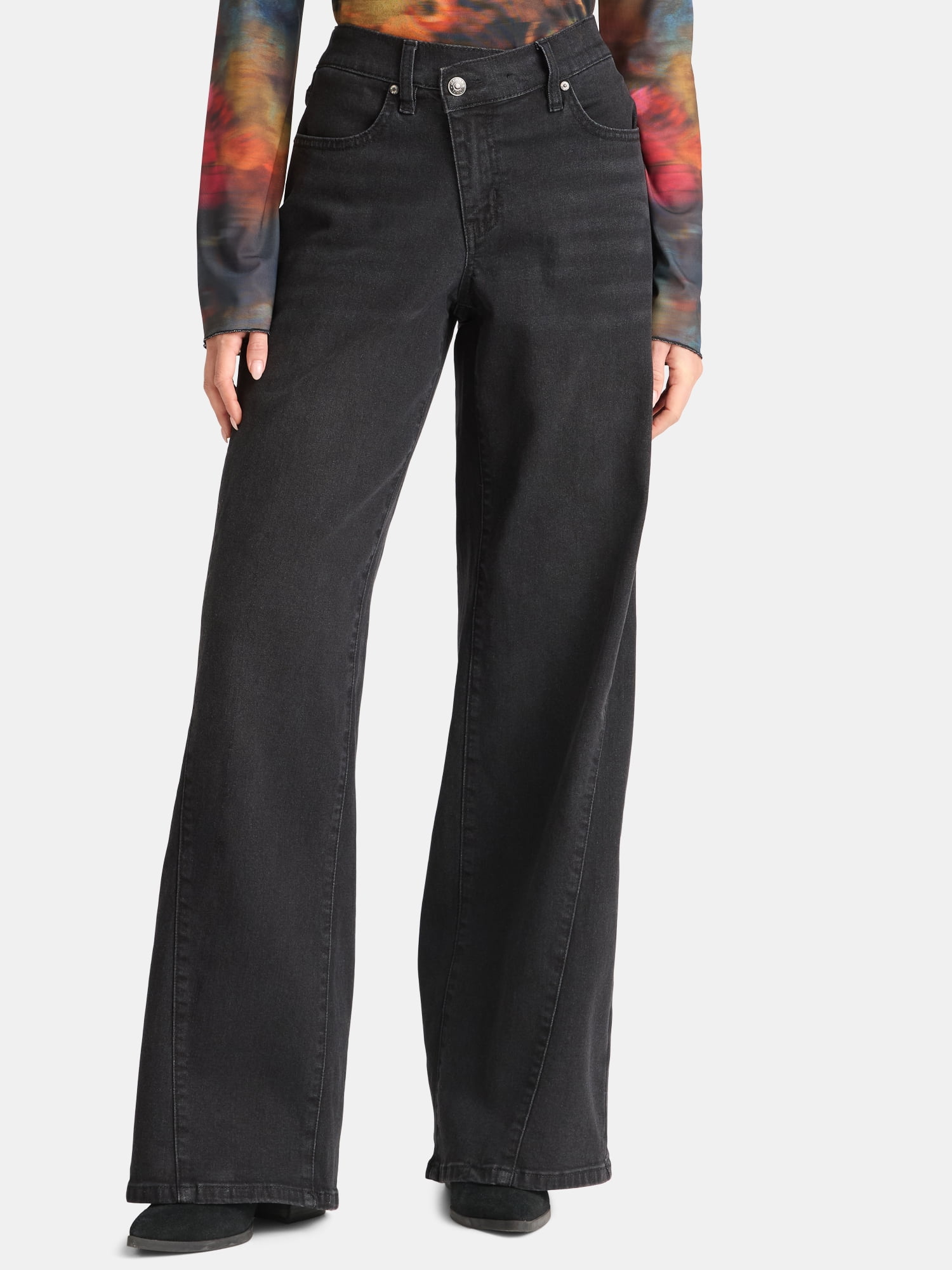 Madden NYC Women's Wide Leg Jeans, 32” Inseam, Sizes XXS-XXL