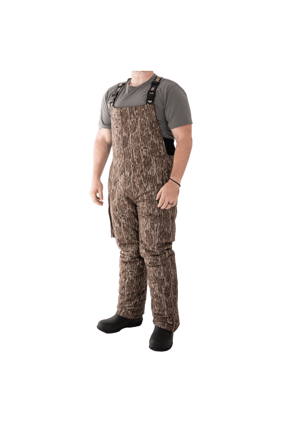 Elements Men's Sherpa Lined Waterproof Hunting Bib, Mossy Oak New Bottomland, Size 2X-Large