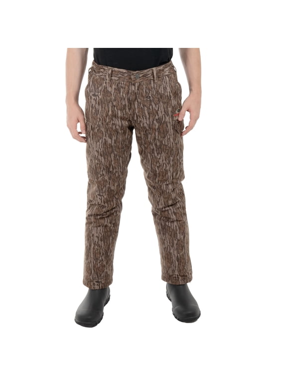 Mossy Oak Elements Men's Sherpa Lined Waterproof Hunting Pant, Mossy Oak New Bottomland, Size Extra-Large