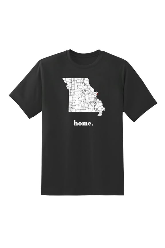 MO Map Missouri Home State Love Missouri Home Design T Shirt for Men Women Black,L