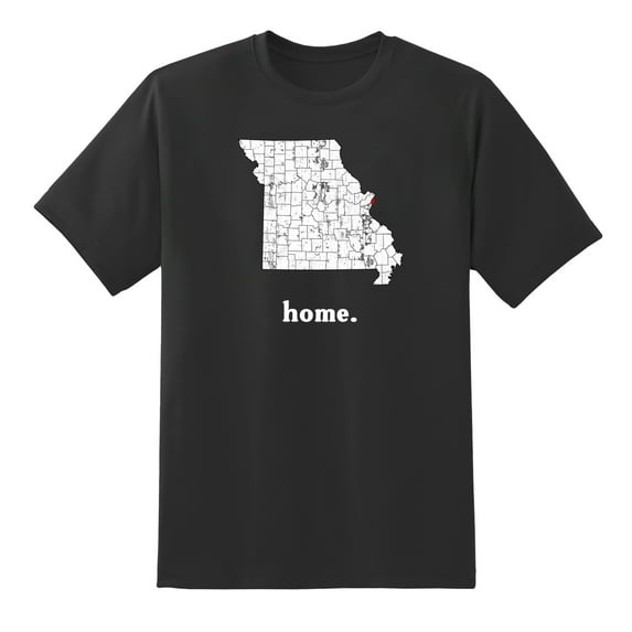 MO Map Missouri Home State Love Missouri Home Design T Shirt for Men Women Black,XXL