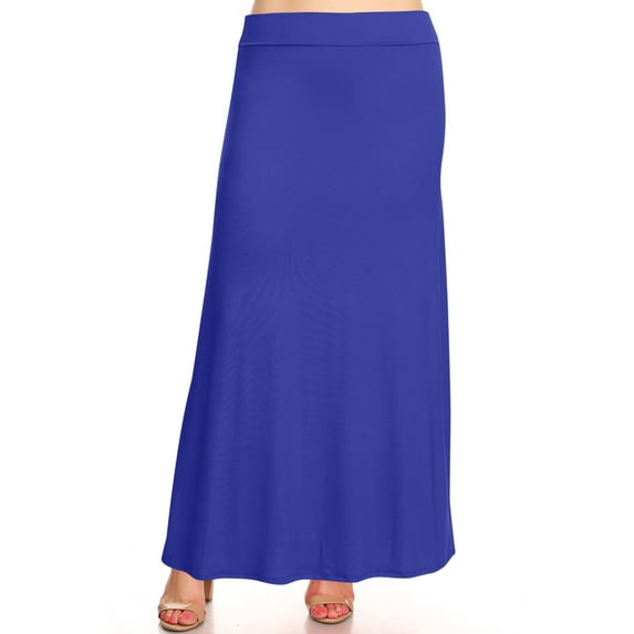 MOA COLLECTION Plus Size Pencil Skirt - Sexy High Waist, Solid Color, Knee Length