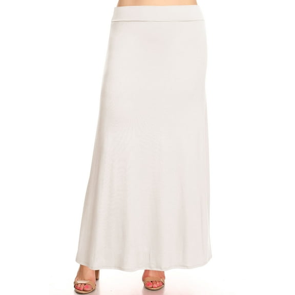 MOA COLLECTION Plus Size Pencil Skirt - Sexy High Waist, Solid Color, Knee Length