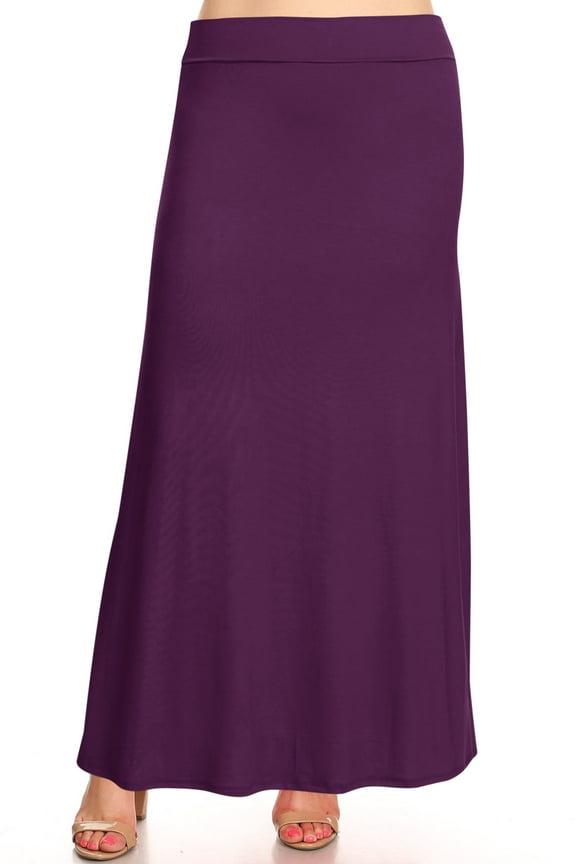 Plus Size Pencil Skirt - Sexy High Waist, Solid Color, Knee Length