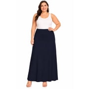 MOA COLLECTION Plus Size Pencil Skirt - Sexy High Waist, Solid Color, Knee Length