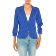 thumbnail image 1 of MOA COLLECTION Women's Basic Long Sleeves Button Blazer Jacket, 1 of 6