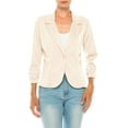 thumbnail image 1 of MOA COLLECTION Women's Basic Long Sleeves Button Blazer Jacket, 1 of 6