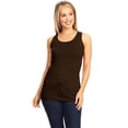thumbnail image 1 of Women's Basic Solid racerback tank top with scoop neck, 1 of 3
