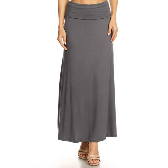 Moa Collection Women's Elegant High-Waisted Maxi Skirt  for Every Occasion