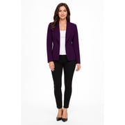 Womens Casual Lightweight Blazer Jacket-Long Sleeves Open Front S-3XL