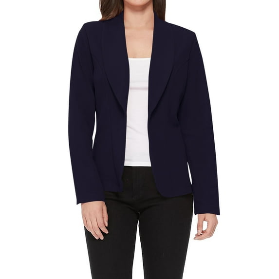 MOA COLLECTION Women's Casual Lightweight Blazer Jacket-Long Sleeves Open Front