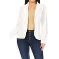 thumbnail image 1 of MOA COLLECTION Women's Casual Lightweight Blazer Jacket-Long Sleeves Open Front, 1 of 3