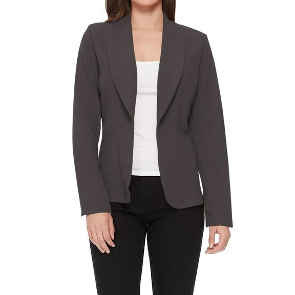 MOA COLLECTION Women's Casual Lightweight Blazer Jacket-Long Sleeves Open Front