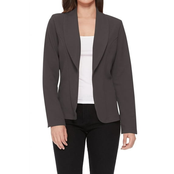 MOA COLLECTION Women's Casual Lightweight Blazer Jacket-Long Sleeves Open Front